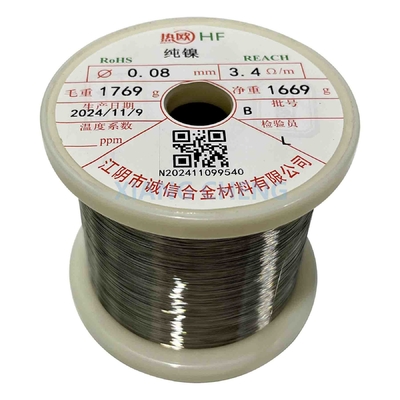 Zuivere nikkeldraad N02200/Nickel 200/2.4060/NS5200/N5 voor thermische geleidbaarheid en corrosiebestendigheid